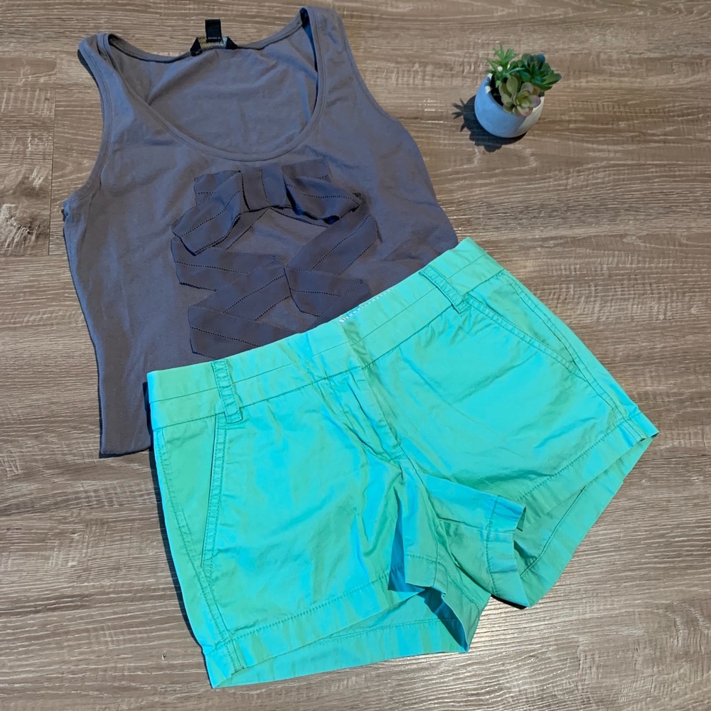 J Crew Aqua Chino Shorts Size 0